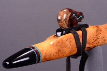 Yellow Cedar Burl Native American Flute, Minor, Mid G-4, #I7K